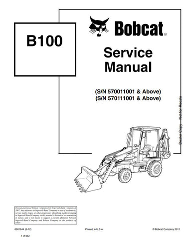 Unlock the full potential of your BOBCAT B100 with the comprehensive Service Manual (6901844) designed for models 570011001, 570111001, and up. This PDF file is an essential resource for maintenance and repair, providing detailed diagrams, troubleshooting tips, and step-by-step instructions to keep your equipment running smoothly. Whether you're a seasoned technician or a DIY enthusiast, this manual ensures you have the knowledge and tools needed to tackle any service challenge with confidence. Don't miss o