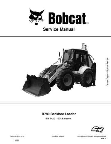 Enhance your maintenance capabilities with the BOBCAT B780 B4U311001 & UP SERVICE MANUAL (7363907). This comprehensive PDF file, covering models from 2007 to 2019, provides detailed instructions, diagrams, and troubleshooting tips to keep your equipment running smoothly. With easy navigation and clear information, this manual is an essential resource for both professionals and DIY enthusiasts, ensuring you can perform repairs and maintenance with confidence. Don't miss out on the opportunity to extend the l