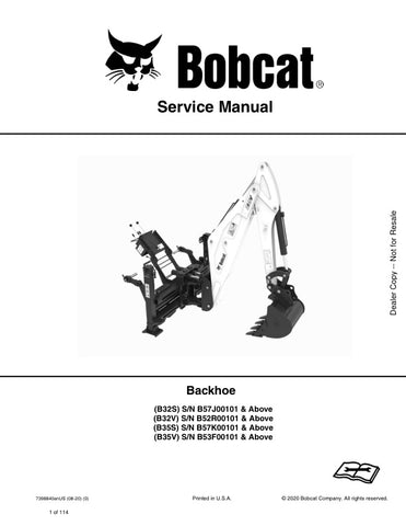 Unlock the full potential of your BOBCAT backhoe with the comprehensive Service Manual (7398840) for models B32S, B32V, B35S, and B35V. This PDF file is an essential resource for maintenance and repair, providing detailed diagrams, troubleshooting tips, and step-by-step instructions to keep your equipment running smoothly. Whether you're a seasoned professional or a DIY enthusiast, this manual ensures you have the knowledge and guidance needed to tackle any service task with confidence. Don't miss out on th