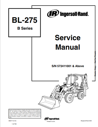 Discover the comprehensive service manual for the BOBCAT BL-275 B Series IR. Download the PDF file (6902717) for expert guidance and maintenance tips.