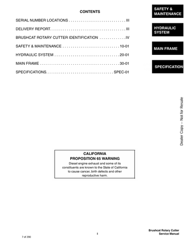 BOBCAT BRUSHCAT ROTARY (6900883) SERVICE MANUAL PDF DOWNLOAD