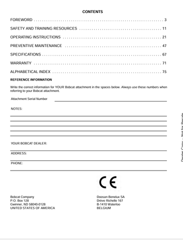 BOBCAT BT1090 (6990977) OPERATION AND MAINTENANCE MANUAL PDF FILE