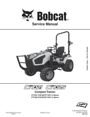 Unlock the full potential of your BOBCAT CT1021 with the comprehensive Service Manual (7371512) designed for models CT1021, CT1021 B4VF11001, and B4VG11001 and UP. This PDF file provides detailed instructions, diagrams, and troubleshooting tips to ensure your equipment runs smoothly and efficiently. Whether you're a seasoned technician or a DIY enthusiast, this manual is an essential resource for maintaining and repairing your machine, helping you save time and money while maximizing performance. Don't