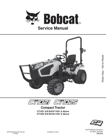 Unlock the full potential of your BOBCAT CT1021 with the comprehensive Service Manual (7371512) designed for models CT1021, CT1021 B4VF11001, and B4VG11001 & UP. This PDF file provides detailed insights into maintenance, troubleshooting, and repair procedures, ensuring your equipment operates at peak performance. With easy navigation and clear illustrations, this manual is an essential resource for both professionals and DIY enthusiasts looking to extend the life of their machinery. Invest in your equipment