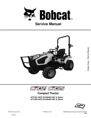 Unlock the full potential of your BOBCAT CT1021 HST and CT1025 HST compact tractors with the comprehensive service manual (7408015). This PDF file, dated 05-20, provides detailed insights into maintenance, troubleshooting, and repair procedures, ensuring your equipment runs smoothly and efficiently. With easy navigation and clear instructions, this manual is an essential resource for both seasoned operators and new owners, helping you save time and money on repairs while maximizing your tractor's performanc
