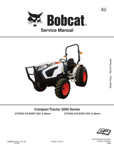 Unlock the full potential of your BOBCAT CT2035 and CT2040 with the comprehensive Service Manual (7398896) in PDF format. This essential guide, covering models B4ZF11001, B4ZG11001, and up, provides detailed instructions, diagrams, and troubleshooting tips to ensure your equipment runs smoothly and efficiently. Perfect for both seasoned professionals and DIY enthusiasts, this manual is your go-to resource for maintenance and repair, helping you save time and money while keeping your machinery in top conditi