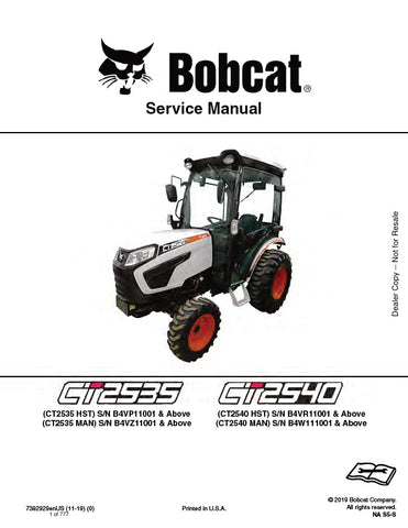 Unlock the full potential of your BOBCAT CT2535 and CT2540 tractors with the comprehensive Service Manual (7392929) in PDF format. This essential guide provides detailed instructions, diagrams, and troubleshooting tips to ensure your equipment runs smoothly and efficiently. Whether you're performing routine maintenance or tackling complex repairs, this manual is your go-to resource for maximizing performance and longevity. Invest in your machinery's upkeep and keep your operations running seamlessly with th