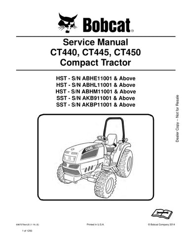 Unlock the full potential of your BOBCAT CT440, CT445, and CT450 tractors with the comprehensive service manual (6987079). This PDF file is an essential resource for both novice and experienced operators, providing detailed instructions, diagrams, and troubleshooting tips to keep your equipment running smoothly. With easy navigation and clear information, you can confidently perform maintenance and repairs, ensuring optimal performance and longevity of your tractor. Don't miss out on this invaluable tool fo