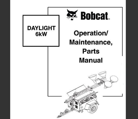 Discover the essential guide for your BOBCAT Daylight 6kW generator with our comprehensive Operation & Maintenance Manual in PDF format. This manual is designed to provide you with all the necessary information to ensure optimal performance and longevity of your equipment.