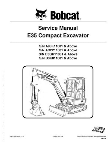 Unlock the full potential of your BOBCAT E35 Excavator with the comprehensive Service Manual (6987276, 02-17) available in PDF format. This essential guide provides detailed instructions, schematics, and troubleshooting tips to ensure your machine operates at peak performance. Whether you're a seasoned technician or a DIY enthusiast, this manual is designed to help you maintain, repair, and optimize your excavator efficiently. Don't miss out on the opportunity to enhance your equipment's longevity and relia