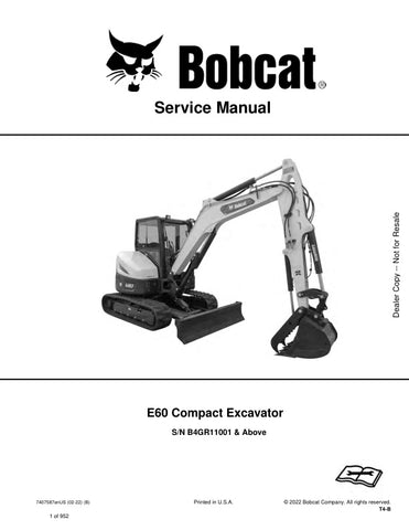  Unlock the full potential of your BOBCAT E60 Excavator with the comprehensive Service Manual (B4GR11001 & UP) - PDF File (7407587). This essential guide provides detailed instructions, diagrams, and troubleshooting tips to ensure your machine operates at peak performance. Whether you're a seasoned technician or a DIY enthusiast, this manual is designed to simplify maintenance and repairs, saving you time and money. Invest in your equipment's longevity and efficiency today!