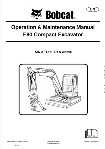 Discover the comprehensive operation and maintenance manual for the Bobcat E80 Compact Excavator. Download the PDF file for essential insights and guidelines.