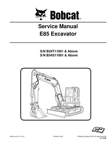 Enhance your maintenance capabilities with the BOBCAT E85 B34T11001, B34S11001 & UP Service Manual (6990617). This comprehensive PDF file, covering models from 2007 to 2016, provides detailed instructions, diagrams, and troubleshooting tips to ensure your equipment operates at peak performance. With easy navigation and clear visuals, this manual is an essential resource for both professionals and DIY enthusiasts looking to save time and money on repairs. Invest in your machinery's longevity and efficiency t