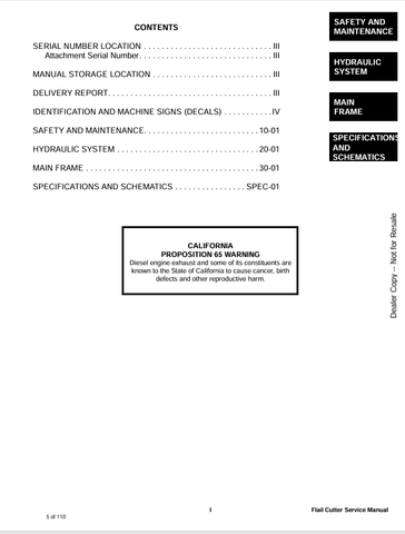 BOBCAT FC155, FC175 FLAIL CUTTER (6903303) SERVICE MANUAL PDF FILE