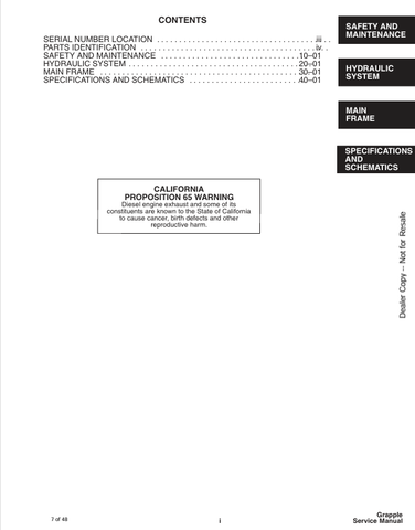 BOBCAT GRAPPLE 90 (6901449) SERVICE MANUAL PDF FILE