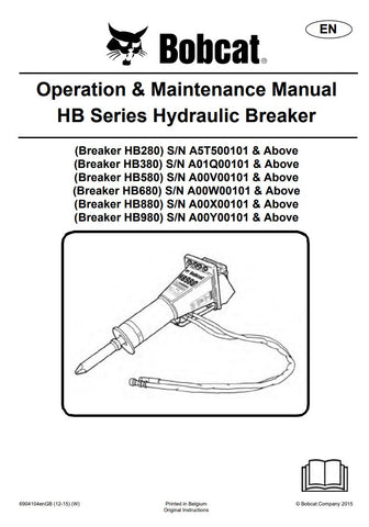 Unlock the full potential of your BOBCAT hydraulic breakers with the comprehensive service manual (A5T500101) for models HB280, HB380, HB580, HB680, HB880, and HB980. This PDF file is an essential resource for maintenance and repair, providing detailed instructions, diagrams, and troubleshooting tips to ensure optimal performance and longevity of your equipment. Invest in this manual today to keep your hydraulic breakers running smoothly and efficiently, minimizing downtime and maximizing productivity on
