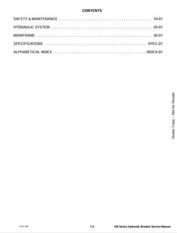 BOBCAT HB HYDRAULIC BREAKER (6904105) SERVICE MANUAL PDF DOWNLOAD