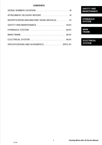 BOBCAT HOISTING WINCH (6989514-EN) SERVICE MANUAL PDF DOWNLOAD