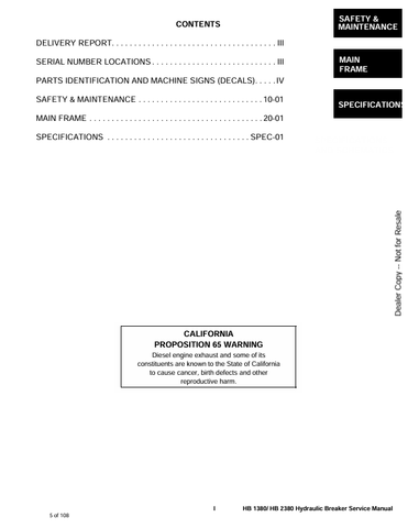 BOBCAT HYDRAULIC BREAKER (6904929) SERVICE MANUAL PDF DOWNLOAD