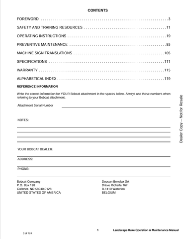 BOBCAT LR5B (6724804ENUS) OPERATION AND MAINTENANCE MANUAL PDF FILE