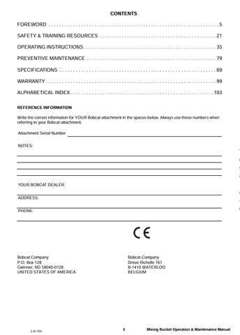 BOBCAT MB600L (6987092) OPERATION AND MAINTENANCE MANUAL PDF DOWNLOAD