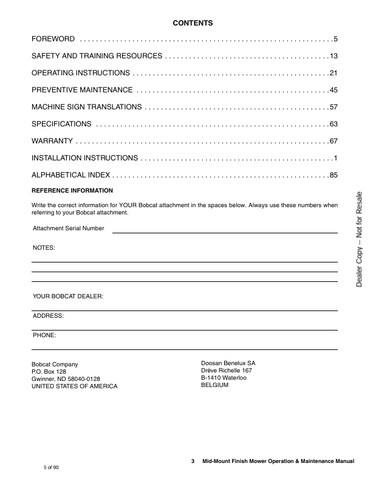 BOBCAT MM54, MM66 (6986833) OPERATION & MAINTENANCE MANUAL PDF FILE