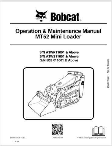  Discover the comprehensive operation and maintenance manual for the BOBCAT MT52 Mini Loader. Download the PDF file for essential insights and guidelines.