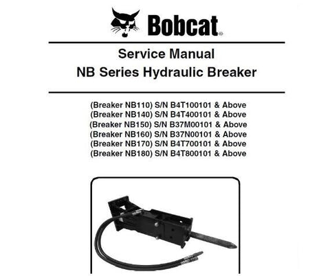 Unlock the full potential of your BOBCAT NB Series hydraulic breakers (NB110, NB140, NB150, NB160, NB170, NB180) with our comprehensive Service Repair Manual. This expertly crafted PDF file is designed to provide you with detailed insights and step-by-step instructions for maintenance and repairs, ensuring your equipment operates at peak performance.