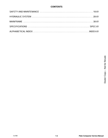 BOBCAT PC30, PC60, PC62 PLATE (6900902) SERVICE MANUAL PDF FILE