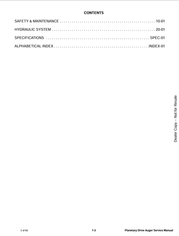 BOBCAT PLANETARY DRIVE AUGER (6990869) SERVICE MANUAL PDF DOWNLOAD