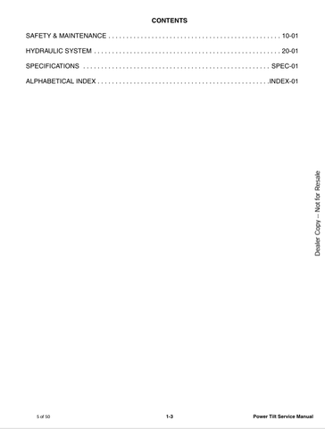BOBCAT PTX3, PTX4 POWER TILT (7331237ENUS) SERVICE MANUAL PDF FILE