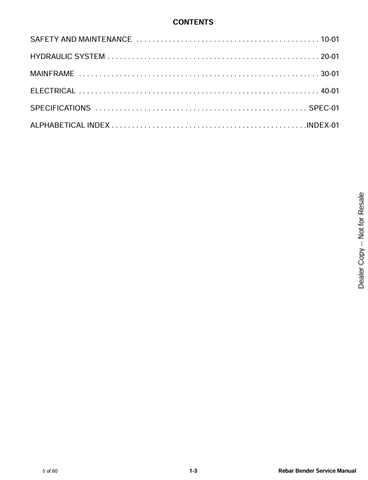 BOBCAT REBER BENDER (6990431) SERVICE MANUAL PDF DOWNLOAD