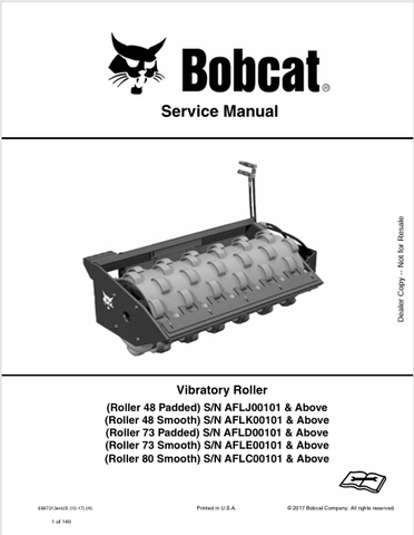 Discover the comprehensive service manual for BOBCAT ROLLER 48 and 73 models, including padded and smooth options. Download the PDF for expert guidance.