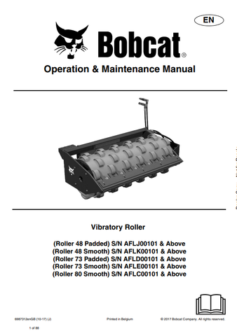 Discover the comprehensive operation and maintenance manual for BOBCAT ROLLER 48 and 73 smooth vibratory rollers. Download the PDF for essential insights.