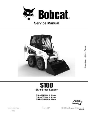 Enhance your maintenance capabilities with the BOBCAT S100 Skid-Steer Loader Service Manual (6987401). This comprehensive PDF file provides detailed instructions and diagrams for servicing models AB6420001, A8ET20001, and B4KH11001 and up, ensuring you have the essential information at your fingertips. With clear guidance on troubleshooting, repairs, and routine maintenance, this manual is an invaluable resource for keeping your equipment running smoothly and efficiently. Invest in your productivity and pro