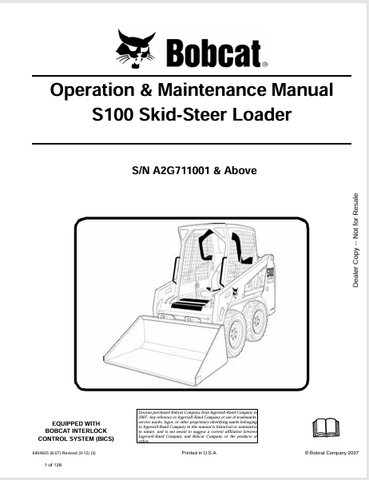  Discover the comprehensive operation and maintenance manual for the Bobcat S100 Skid-Steer Loader (6904925). Download the PDF for essential insights.