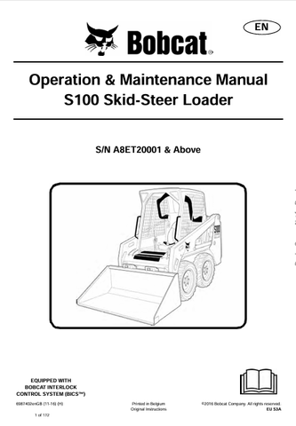 Discover the comprehensive operation and maintenance manual for the Bobcat S100 Skid-Steer Loader. Download the PDF file for essential insights and guidelines.