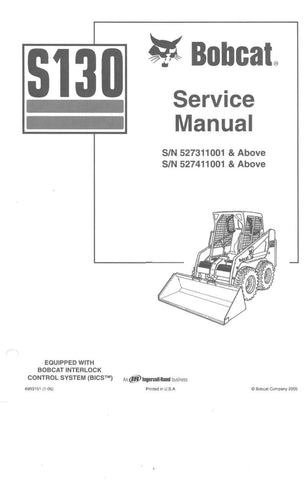 Ensure your BOBCAT S130 operates at peak performance with the comprehensive Service Manual (6903151) designed for models 527311001, 527411001, and up. This PDF file is an essential resource for maintenance and repair, providing detailed diagrams, troubleshooting tips, and step-by-step instructions to keep your equipment running smoothly. Invest in this manual to save time and money on repairs while extending the life of your machine.