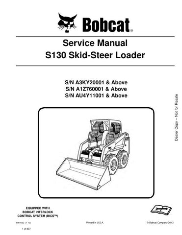 Enhance your maintenance routine with the BOBCAT S130 Skid-Steer Loader Service Manual (6987032). This comprehensive PDF file is designed specifically for models A3KY20001, A1Z760001, and AU4Y11001 and up, providing you with detailed instructions, diagrams, and troubleshooting tips to keep your equipment running smoothly. With this manual at your fingertips, you can ensure optimal performance and longevity of your skid-steer loader, making it an essential resource for both professionals and DIY enthusiasts.