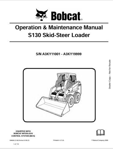  Discover the comprehensive operation and maintenance manual for the Bobcat S130 Skid-Steer Loader. Download the PDF for expert guidance and tips.
