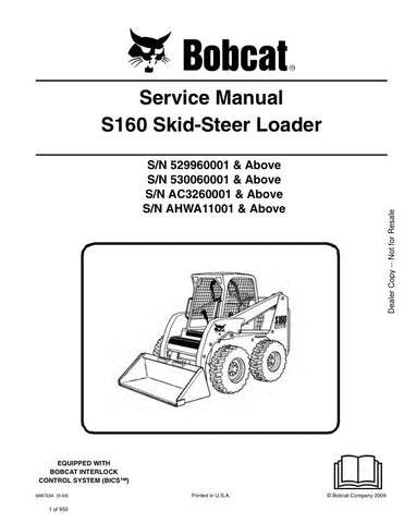Unlock the full potential of your BOBCAT S160 Skid-Steer Loader with the comprehensive service manual (part numbers 529960001, 530060001, AC3260001, AHWA11001 & UP). This PDF file provides detailed instructions, diagrams, and troubleshooting tips to ensure your machine operates at peak performance. Whether you're performing routine maintenance or tackling complex repairs, this manual is an essential resource for both professionals and DIY enthusiasts. Invest in your equipment's longevity and efficiency