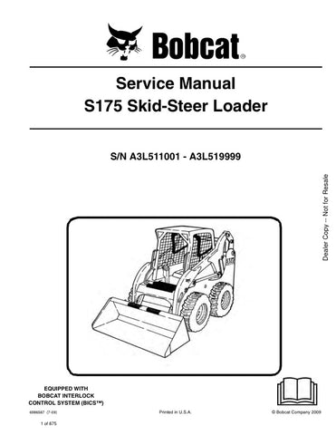 Unlock the full potential of your BOBCAT S175 Loader with the comprehensive Service Manual (A3L511001 – A3L519999). This PDF file, part number 6986567, is an essential resource for maintenance and repair, providing detailed diagrams, troubleshooting tips, and step-by-step instructions. Ensure your equipment runs smoothly and efficiently, prolonging its lifespan and enhancing performance. Perfect for both seasoned professionals and DIY enthusiasts, this manual is your go-to guide for keeping your loader in t