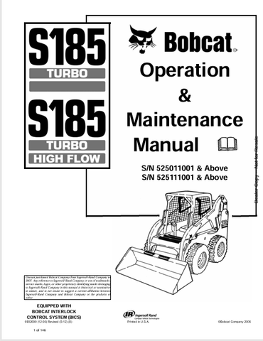  Discover the comprehensive BOBCAT S185 Turbo operation & maintenance manual. Download the PDF for high flow operation insights and expert tips today!