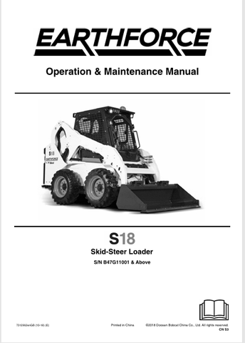Discover the comprehensive operation and maintenance manual for the Bobcat S18 Skid-Steer Loader (7312959). Download the PDF for essential insights and guidelines.