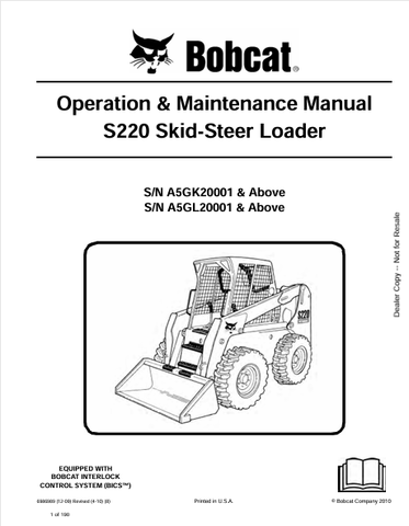 Discover the comprehensive operation and maintenance manual for the Bobcat S220 Skid-Steer Loader. Download the PDF for essential insights and guidelines.