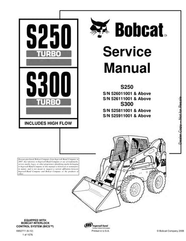 Unlock the full potential of your BOBCAT S250 and S300 Turbo with the comprehensive Service Manual 6902711, available in a convenient PDF format. This essential guide provides detailed instructions, diagrams, and troubleshooting tips to ensure your equipment runs smoothly and efficiently. Whether you're a seasoned technician or a DIY enthusiast, this manual is your go-to resource for maintenance and repairs, helping you save time and money while keeping your machinery in top condition. Don't miss out on the