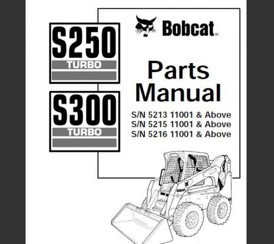 Discover the ultimate resource for maintaining your BOBCAT S250 Turbo and S300 Turbo skid steer loaders with our comprehensive Parts Catalog Manual. This essential guide provides detailed diagrams and part numbers, ensuring you can easily identify and order the components you need to keep your equipment running smoothly.
