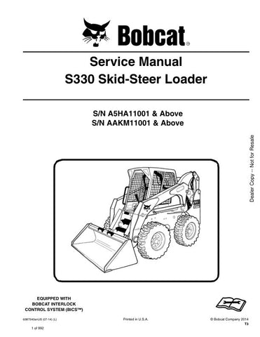Enhance your maintenance capabilities with the BOBCAT S330 A5HA11001 AAKM11001 & UP Skid-Steer Loader Service Manual (PDF File). This comprehensive guide provides detailed instructions, diagrams, and troubleshooting tips specifically designed for your skid-steer loader, ensuring optimal performance and longevity. With easy navigation and clear visuals, you can quickly access the information you need to keep your equipment running smoothly. Invest in this essential resource today and empower yourself with