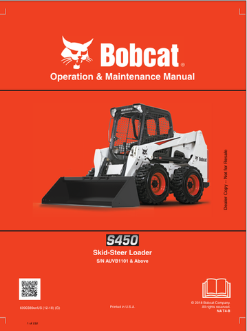  Discover the comprehensive operation and maintenance manual for the Bobcat S450 Skid-Steer Loader. Download the PDF for essential insights and guidelines.