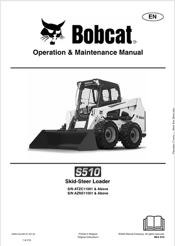  Discover the comprehensive BOBCAT S510 Skid-Steer Loader Operation & Maintenance Manual (6990216) in PDF format. Essential for safe and efficient operation.